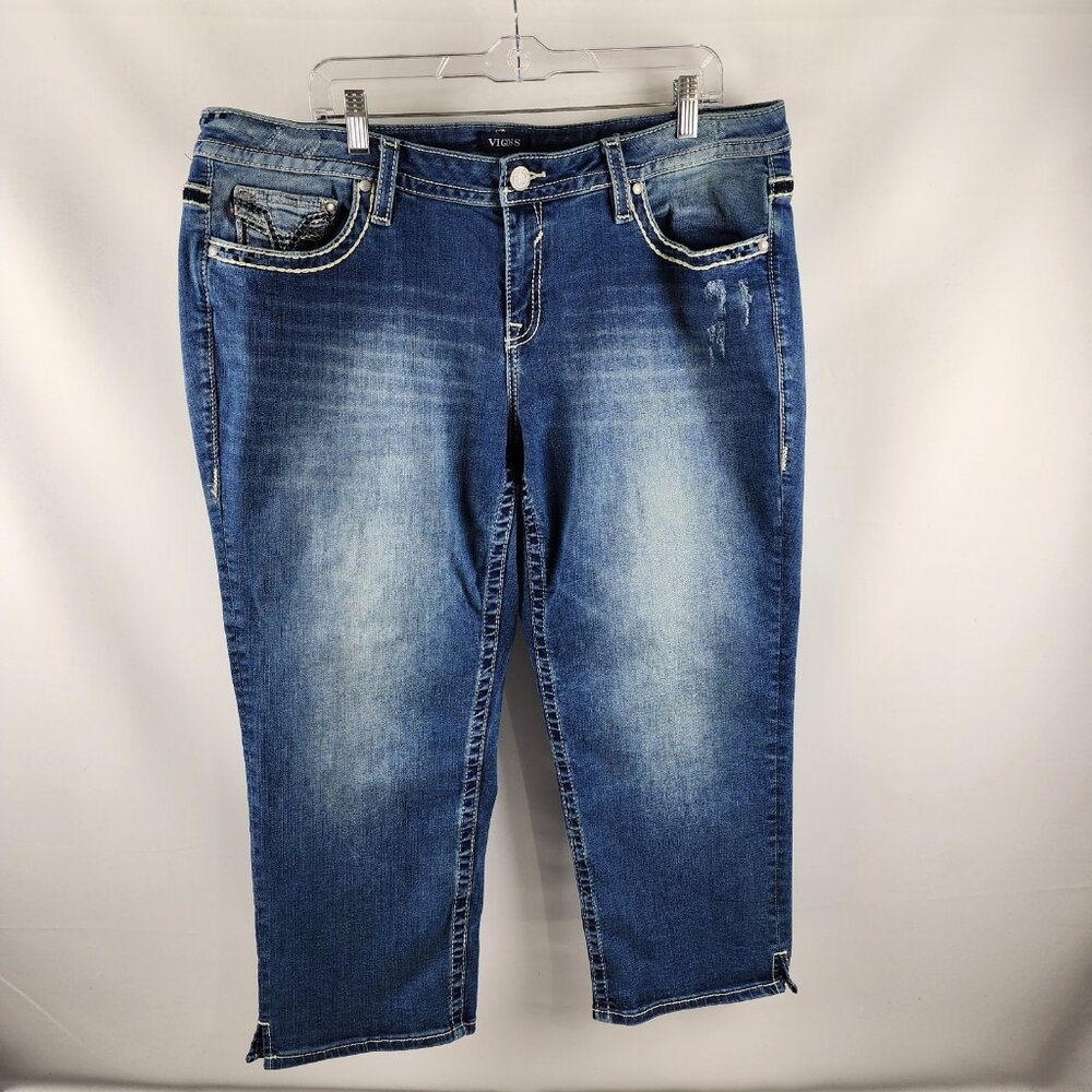 Vigoss Jeans Womens 20/25 Blue Dublin Heritage Fit Straight Leg Crop (38x25)
